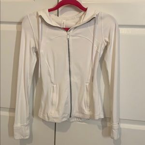 White Lululemon Hooded Define Jacket